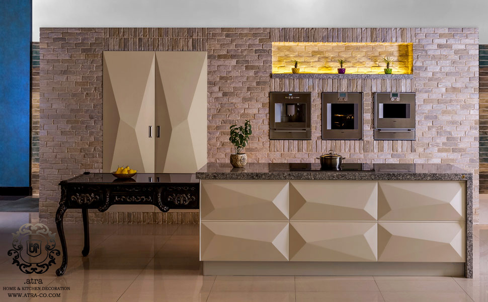 کابینت آشپزخانه مشهد مدل مدرن و مخفی مایا، طراحی و ساخت توسط گروه طراحی دکوراسیون داخلی آترا مشهد